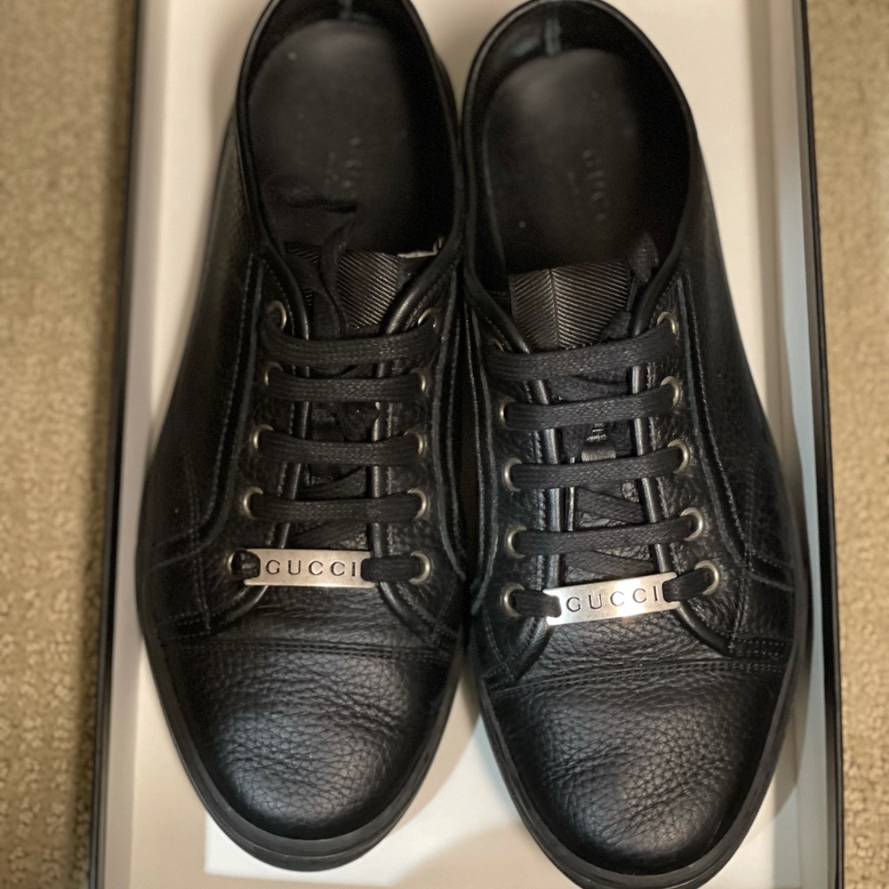 Gucci Black Leather Women's Sneakers